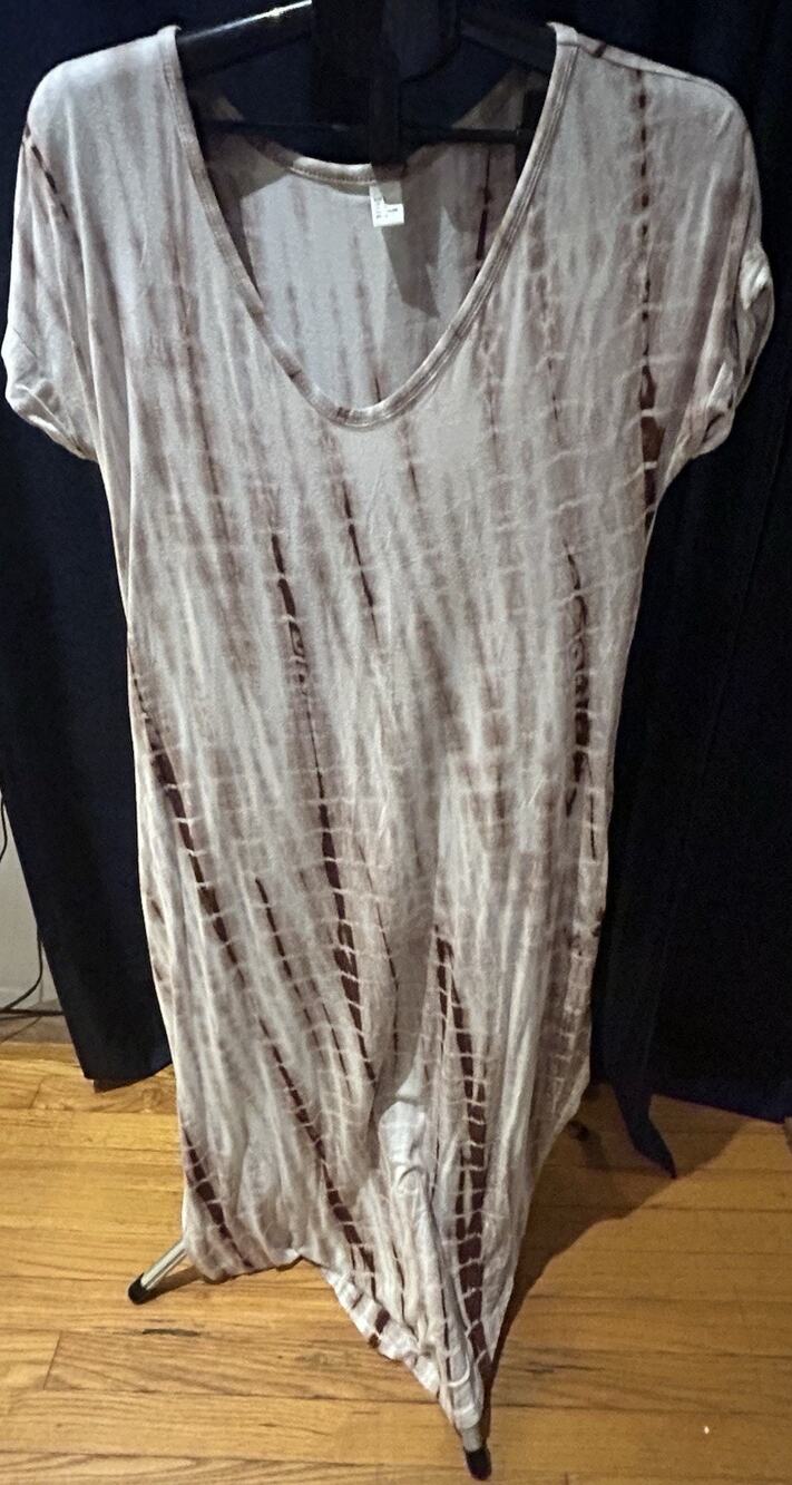 Brown and White Tie-Dye Dress size S